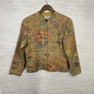 Vintage Women’s Multicolor Abstract Orvis Button Up Jacket Size Small